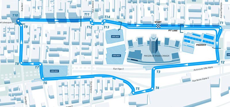 Montreal ePrix Tack Map
